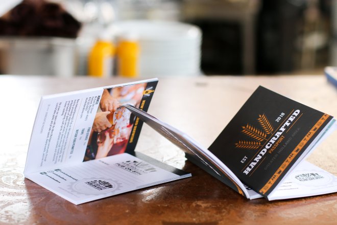 craft beer booklet that is a passport for different ales